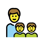 Emoji Familia: hombre, niño, niño en OpenMoji