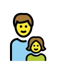 Emoji Familia: hombre y niña en OpenMoji