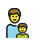 Family: Man, Boy emoji on OpenMoji