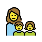 Emoji Familia: mujer, niña, niño en OpenMoji