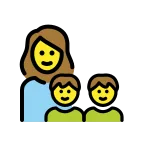 Emoji Familia: mujer, niño, niño en OpenMoji