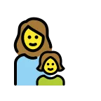 Emoji Familia: mujer y niña en OpenMoji