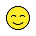 Blush emoji on OpenMoji