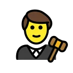 Man Judge emoji on OpenMoji