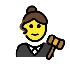 Woman Judge emoji on OpenMoji