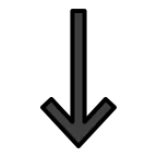 Down Arrow emoji on OpenMoji