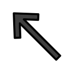 Up-Left Arrow emoji on OpenMoji