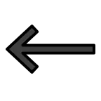 Left Arrow emoji on OpenMoji