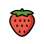 Strawberry emoji on OpenMoji