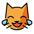 Emoji Gato llorando de risa en OpenMoji