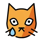 Crying Cat emoji on OpenMoji