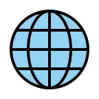 Emoji Globo terráqueo con meridianos en OpenMoji