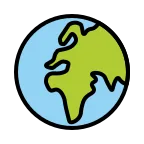 Globe Showing Europe-Africa emoji on OpenMoji