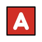 A Button (Blood Type) emoji on OpenMoji