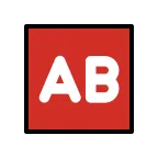 AB Button (Blood Type) emoji on OpenMoji