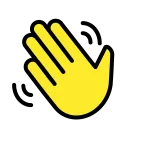 Emoji Hola (mano saludando) en OpenMoji