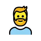Man: Beard emoji on OpenMoji
