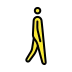 Emoji Hombre caminando: hacia la derecha en OpenMoji