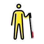 Emoji Hombre con bastón: hacia la derecha en OpenMoji