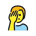 Emoji Hombre con la mano en la frente en OpenMoji