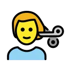 Emoji Hombre cortándose el pelo en OpenMoji