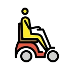 Man in Motorized Wheelchair: Facing Right emoji on OpenMoji