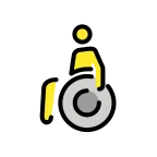 Emoji Hombre en silla de ruedas manual en OpenMoji