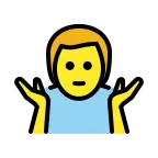 Emoji Hombre encogido de hombros en OpenMoji