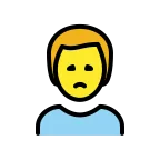 Emoji Hombre frunciendo el ceño en OpenMoji
