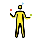 Emoji Hombre haciendo malabares en OpenMoji