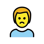 Emoji Hombre haciendo pucheros en OpenMoji