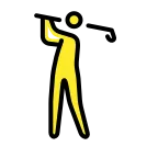Man Golfing emoji on OpenMoji