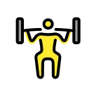 Emoji Hombre levantando pesas en OpenMoji