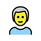 Emoji Hombre: pelo blanco en OpenMoji