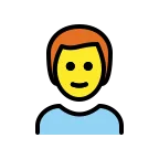 Man: Red Hair emoji on OpenMoji
