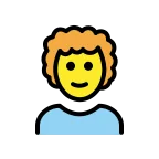 Emoji Hombre: pelo rizado en OpenMoji