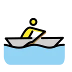 Emoji Hombre remando en un bote en OpenMoji