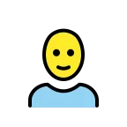 Emoji Hombre: sin pelo en OpenMoji