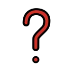 Red Question Mark emoji on OpenMoji