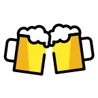 Emoji Jarras de cerveza brindando en OpenMoji