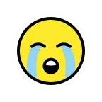 Emoji Llorando fuerte en OpenMoji