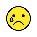 Crying Face emoji on OpenMoji
