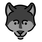 Wolf emoji on OpenMoji
