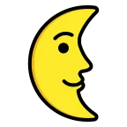 Last Quarter Moon Face emoji on OpenMoji