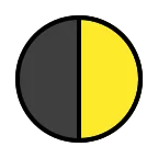 First Quarter Moon emoji on OpenMoji