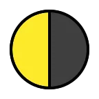 Emoji Luna en cuarto menguante en OpenMoji