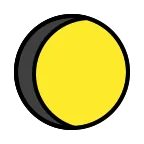 Waxing Gibbous Moon emoji on OpenMoji