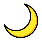 Crescent Moon emoji on OpenMoji