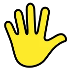 Emoji Mano abierta en OpenMoji