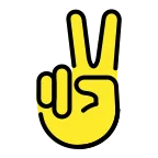 Emoji Mano con señal de victoria en OpenMoji